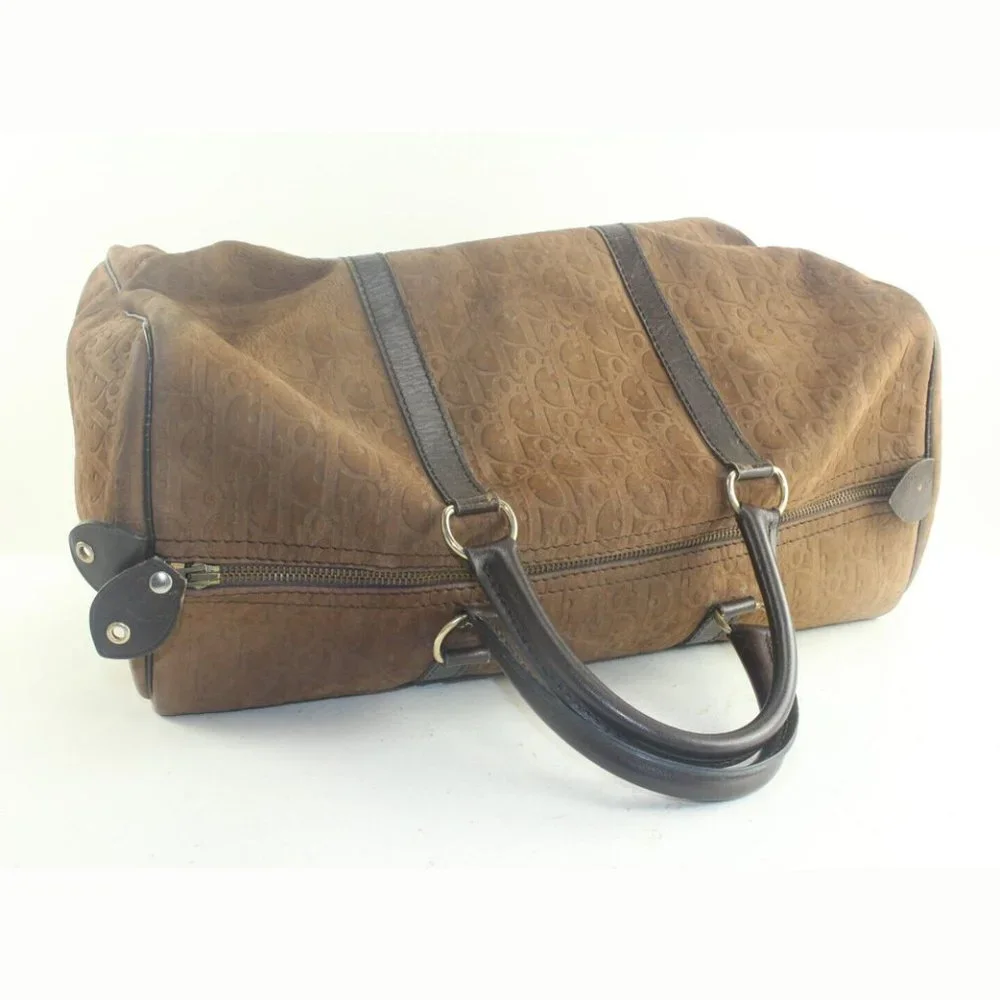 Dior brown embossed